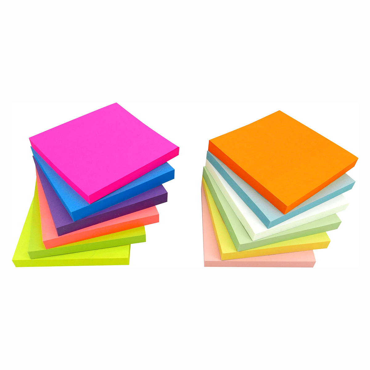 4A Sticky Notes,4 x 4 Inches,Neon Assorted,12 Colors,Self-Stick Notes,100 Sheets/Pad,12 Pads/Pack,4A 40412 - Image 3